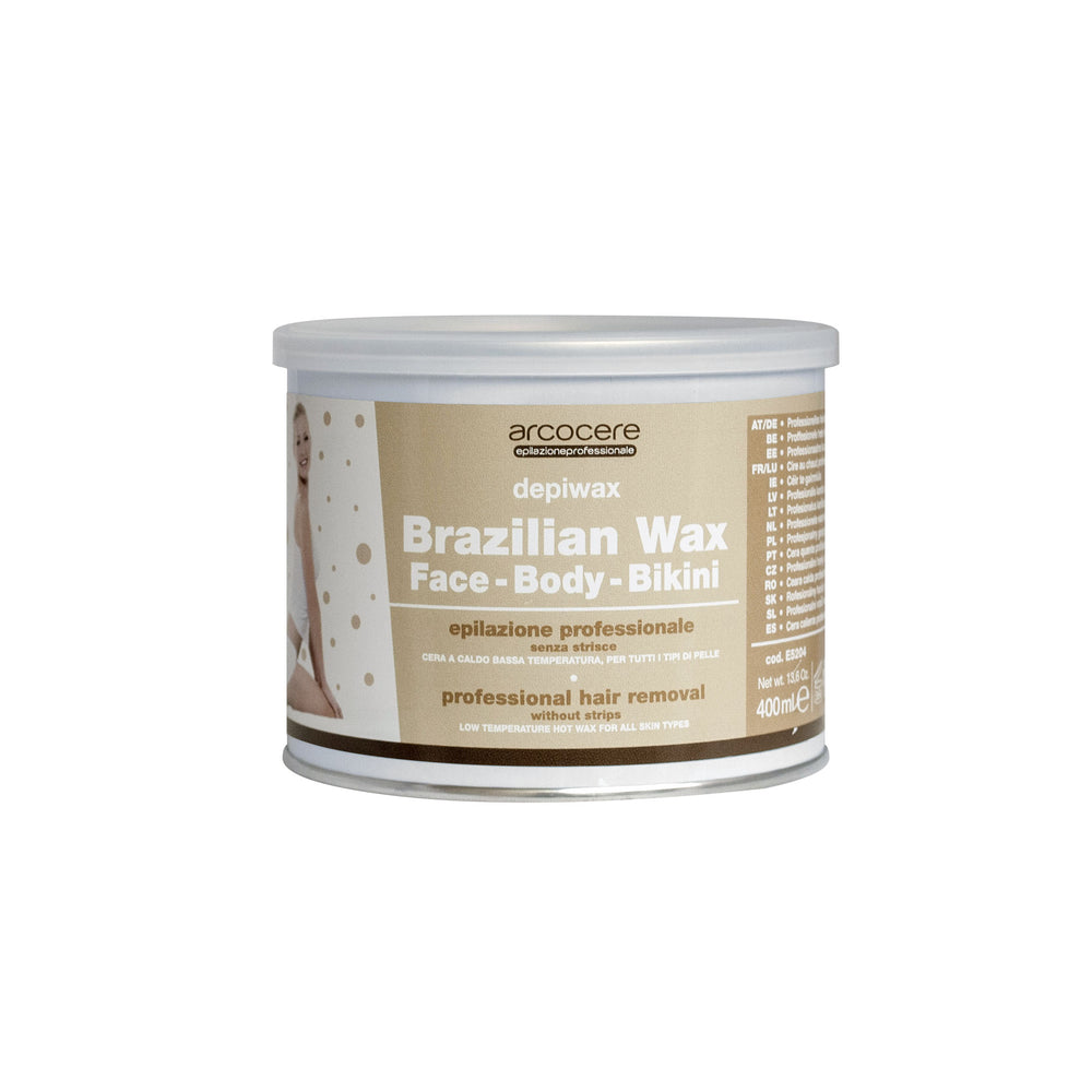 Heißwachs/Brazilian-Wachs mit natürlichem Bienenwachs in Dose - für Gesicht, Körper, Intim - Dose 400 ml